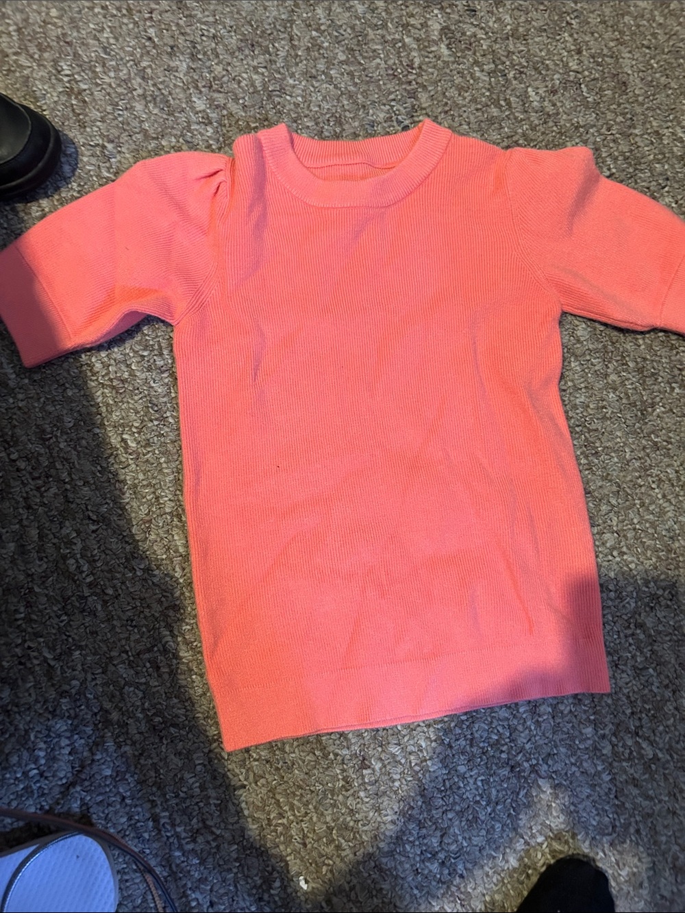 Girls' Coral Short-Sleeve Knit Top
